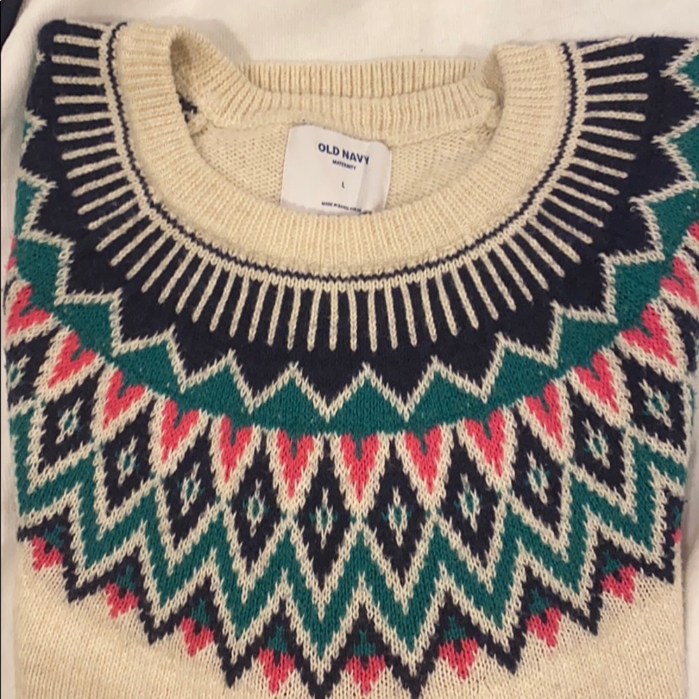 Maternity Fair Isle Sweater